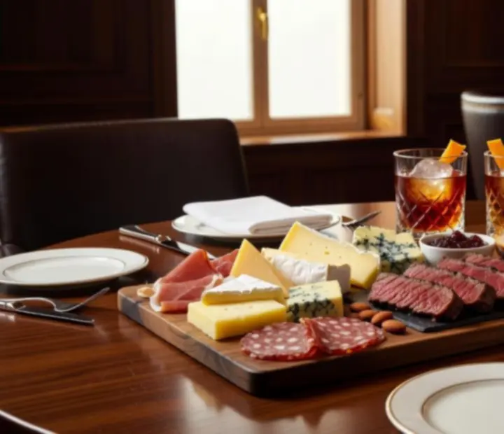 Charcuterie boards, grilled dishes and cocktails in a light-filled dining room