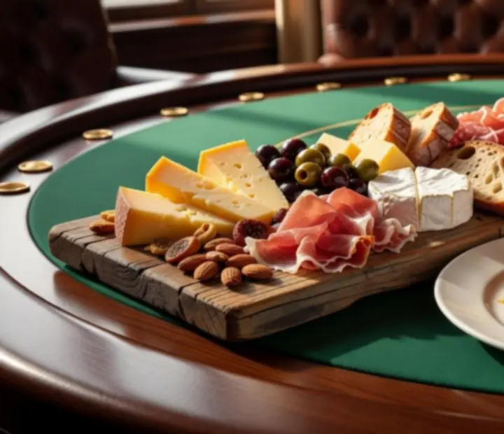 Tableside artisanal charcuterie and cocktails served in a private high roller suite
