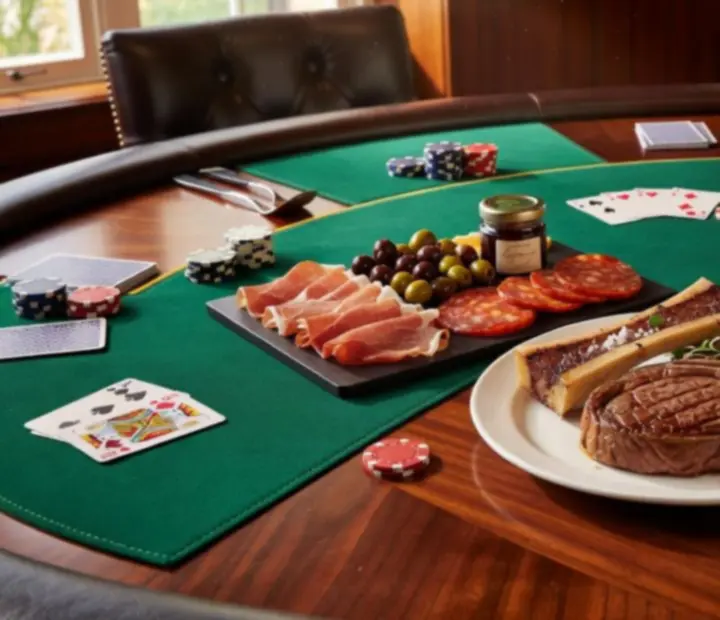Artisanal charcuterie and steak served tableside in the poker room at The Marble Parlour